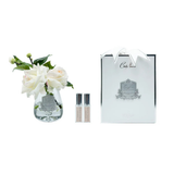 Cote Noire Tea Rose Bouquet Clear Tear Drop Glass - Blush