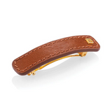 Balmain Luxury Leather Barrette Medium - Riviera