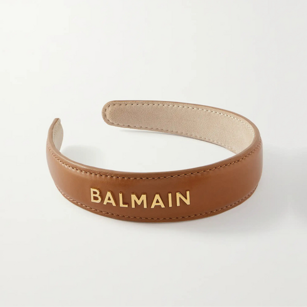 Balmain Riviera Luxury Leather Headband Cognac (Large) - Beauty Affairs 2