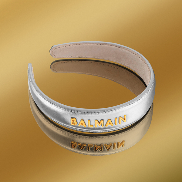 Balmain Silver Leather Headband- Beauty Affairs 2