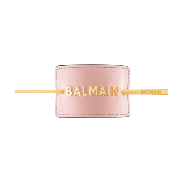 Balmain Luxury Hair Barrette With Golden Logo Limited Edition (Pastel Pink)-Beauty Affairs1