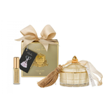Cote Noire Art Deco Candle Cream & Gold - Blonde Vanilla - Small Art Deco 200g