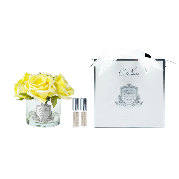 Cote Noire Five Roses Yellow (Silver & Clear)-Beauty affairs1