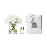 Cote Noire Herringbone Rose Buds - Ivory White