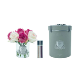 Cote Noire Premium Mixed Blush & Magenta Roses Bouquet - Silver Badge