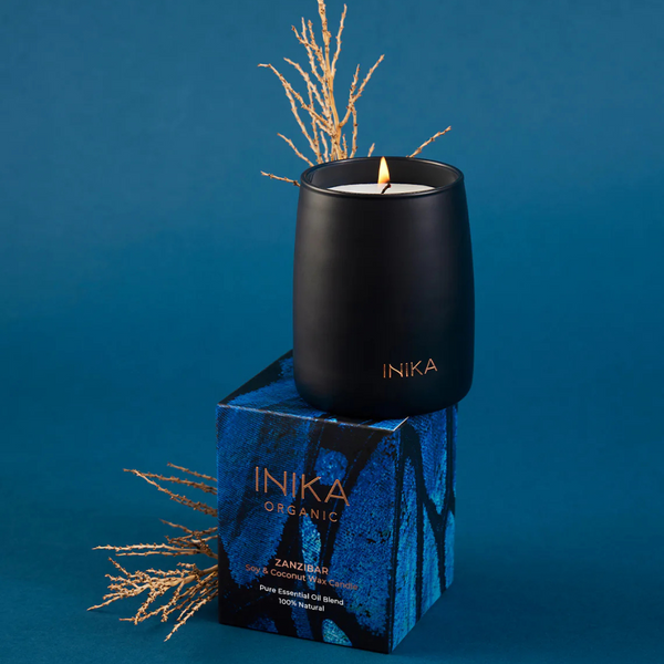 INIKA Zanzibar Soy & Coconut Wax Candle- Beauty Affairs 2