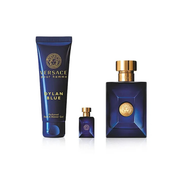 Versace Dylan Blue Pour Homme Set (EDT 100ml + Bath & Shower Gel 150ml+ EDP 5ml)- Beauty Affairs 2