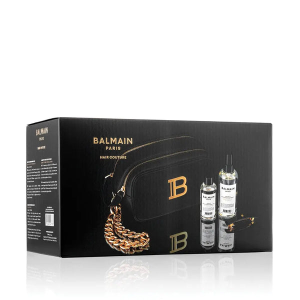 Balmain Limited Edition Signature Pouch Black FW22 - Beauty Affairs1