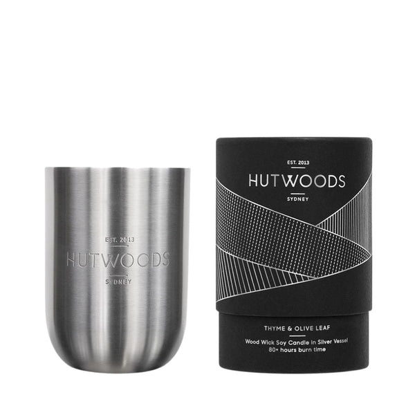 Hutwoods Luxury Candle Thyme & Olive Leaf (350g)-Beauty Affairs 1